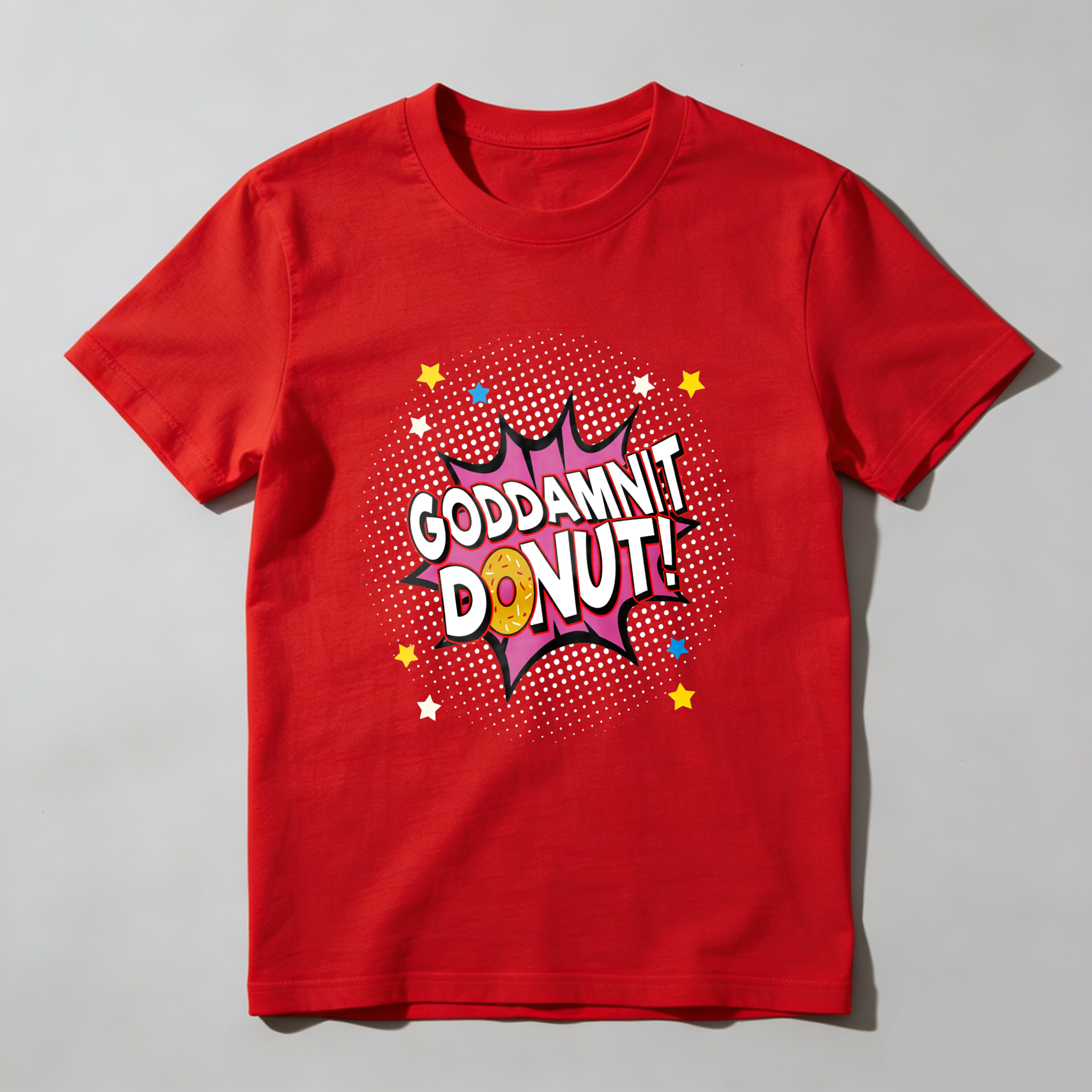 Wardrobecart Godamnit Donut Comic Style Print Tshirt