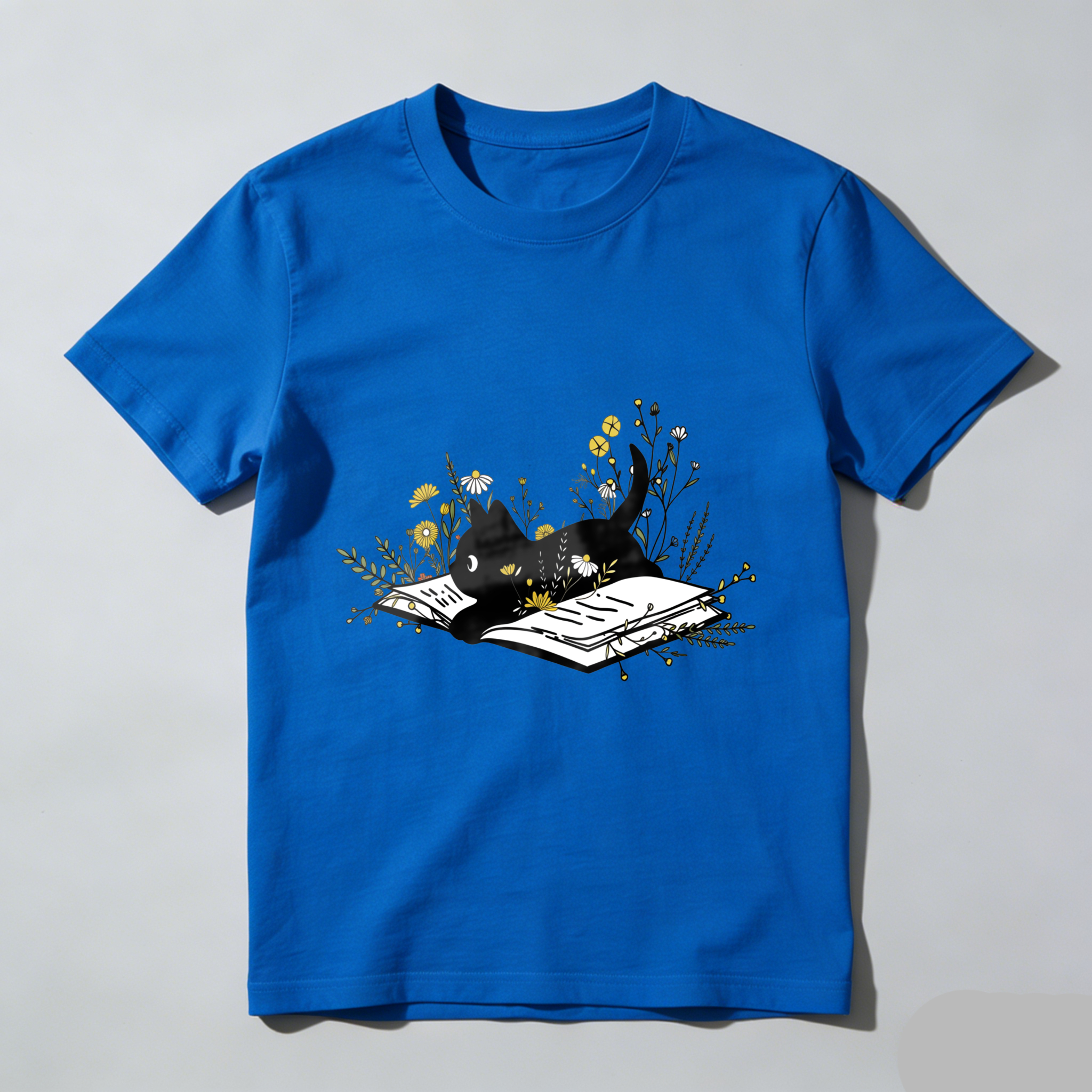 Wardrobecart Open Book With Flowers And Leaves Tshirt