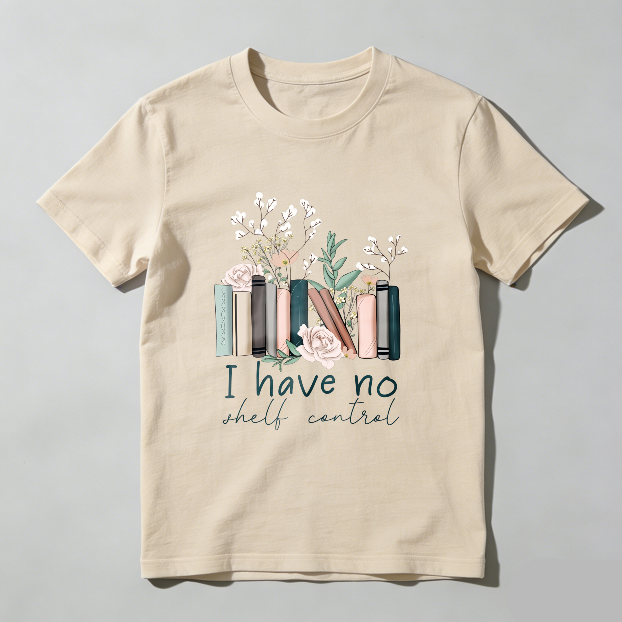 Wardrobecart Books And Flowers I Have No Shelf Control Unisex Classic T-shirt