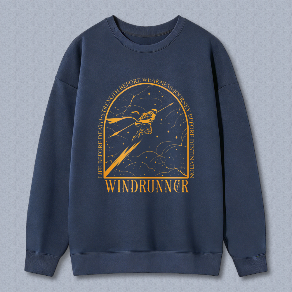 Wardrobecart Windrunner Sky Adventure With Mountain And Clouds Design Unisex Classic Sweatshirt
