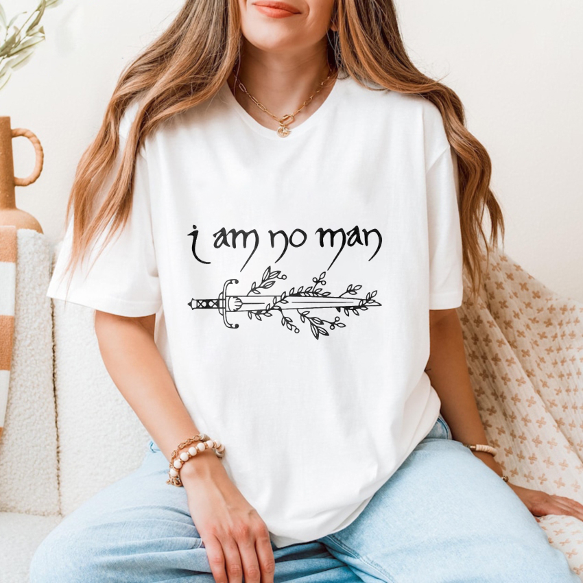 Wardrobecart I Am No Man Sword Design tshirt