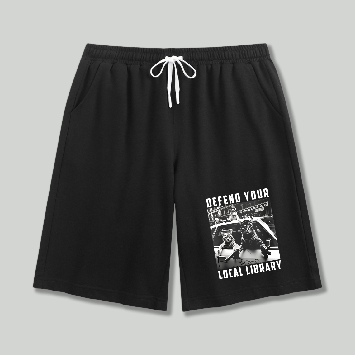 Wardrobecart Defend Your Local Library Graphic Shorts