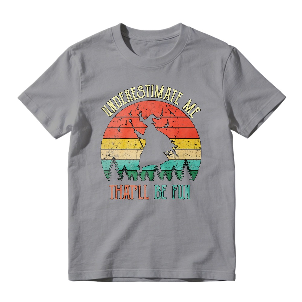 Underestimate Me Thatll Be Fun Bigfoot Sasquatch Vintage Sunset Retro Unisex Classic T-shirt