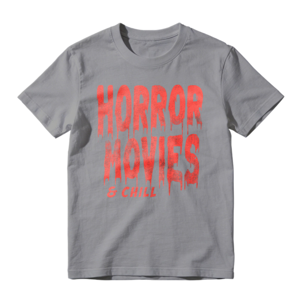 Horror Movies And Chill Funny Halloween Graphic T-shirt