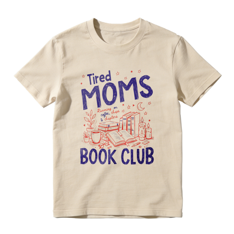 Wardrobecart Tired Moms Book Club With Books Coffee And Candles Unisex Classic T-shirt