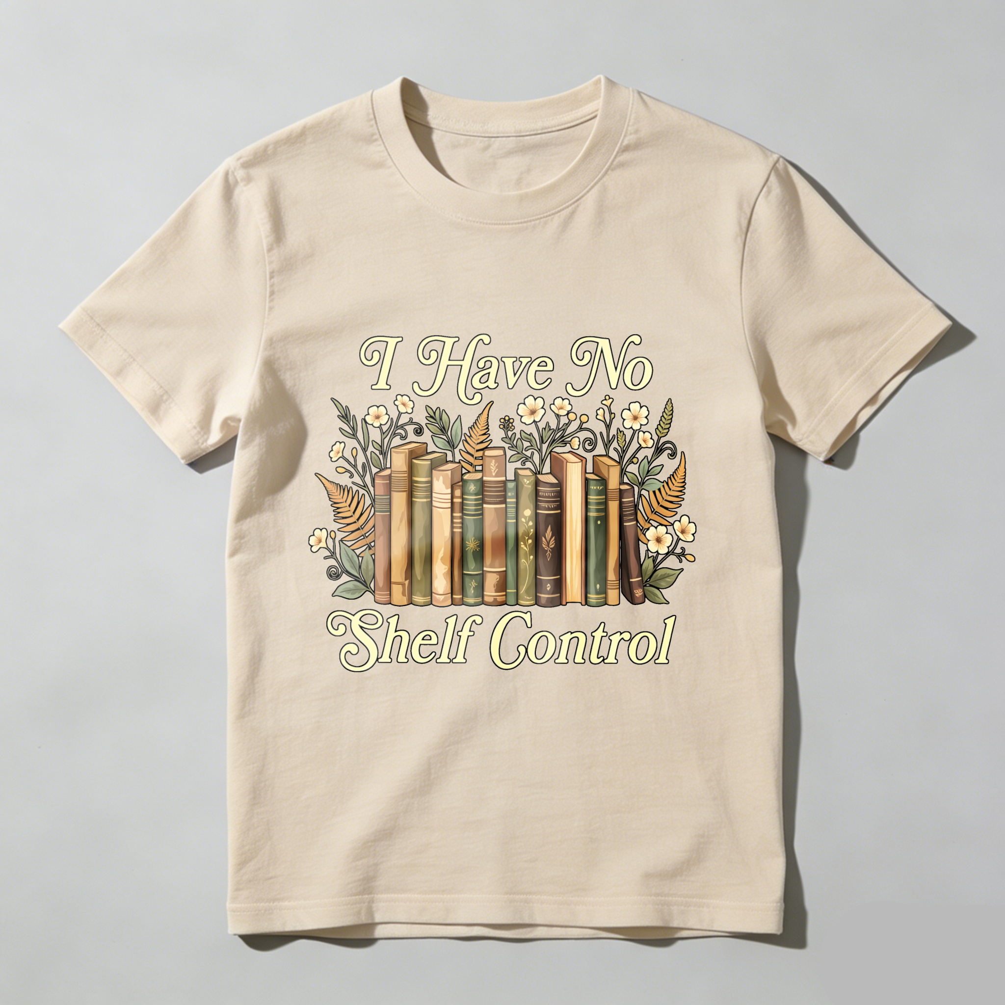 Wardrobecart Bookshelf And Flowers I Have No Shelf Control Unisex Classic T-shirt
