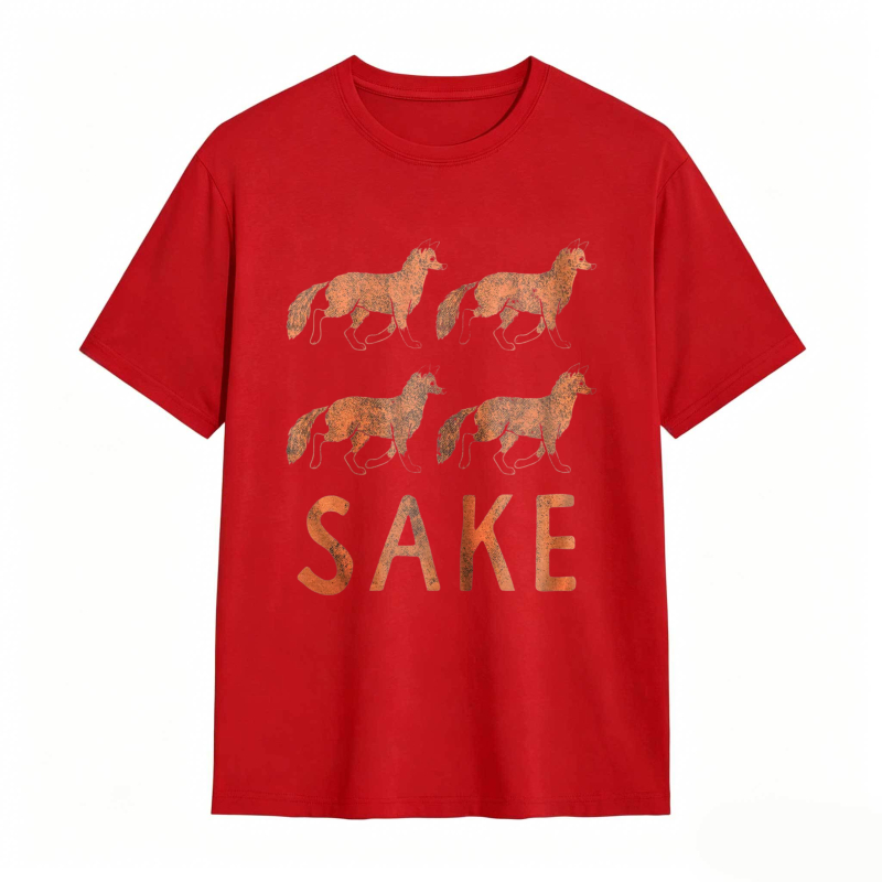 Four Fox Sake Funny Graphic Novelty Tee