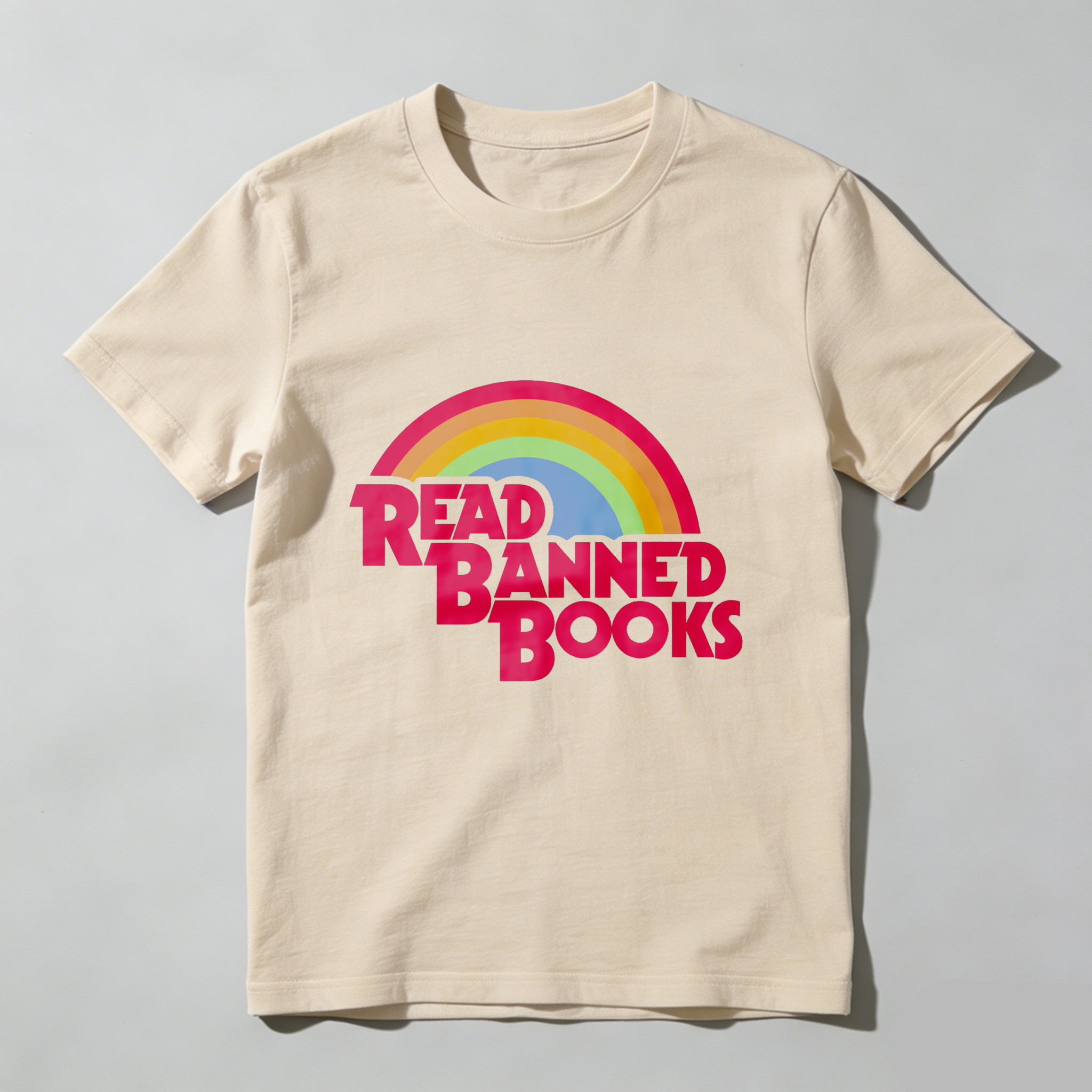 Wardrobecart Read Banned Books Rainbow Design Tshirt