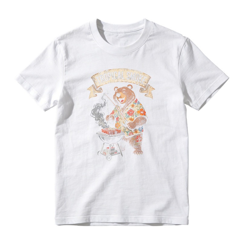 Tropical Smoke Bear Grilling Barbecue Unisex Classic T-shirt