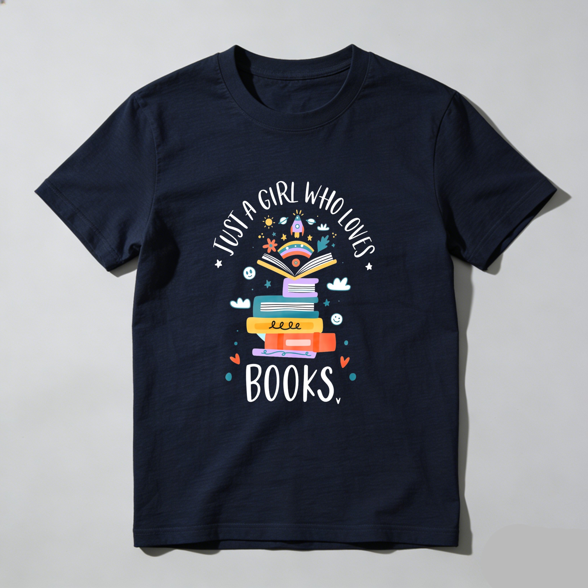 Wardrobecart Just A Girl Who Loves Books Tshirt