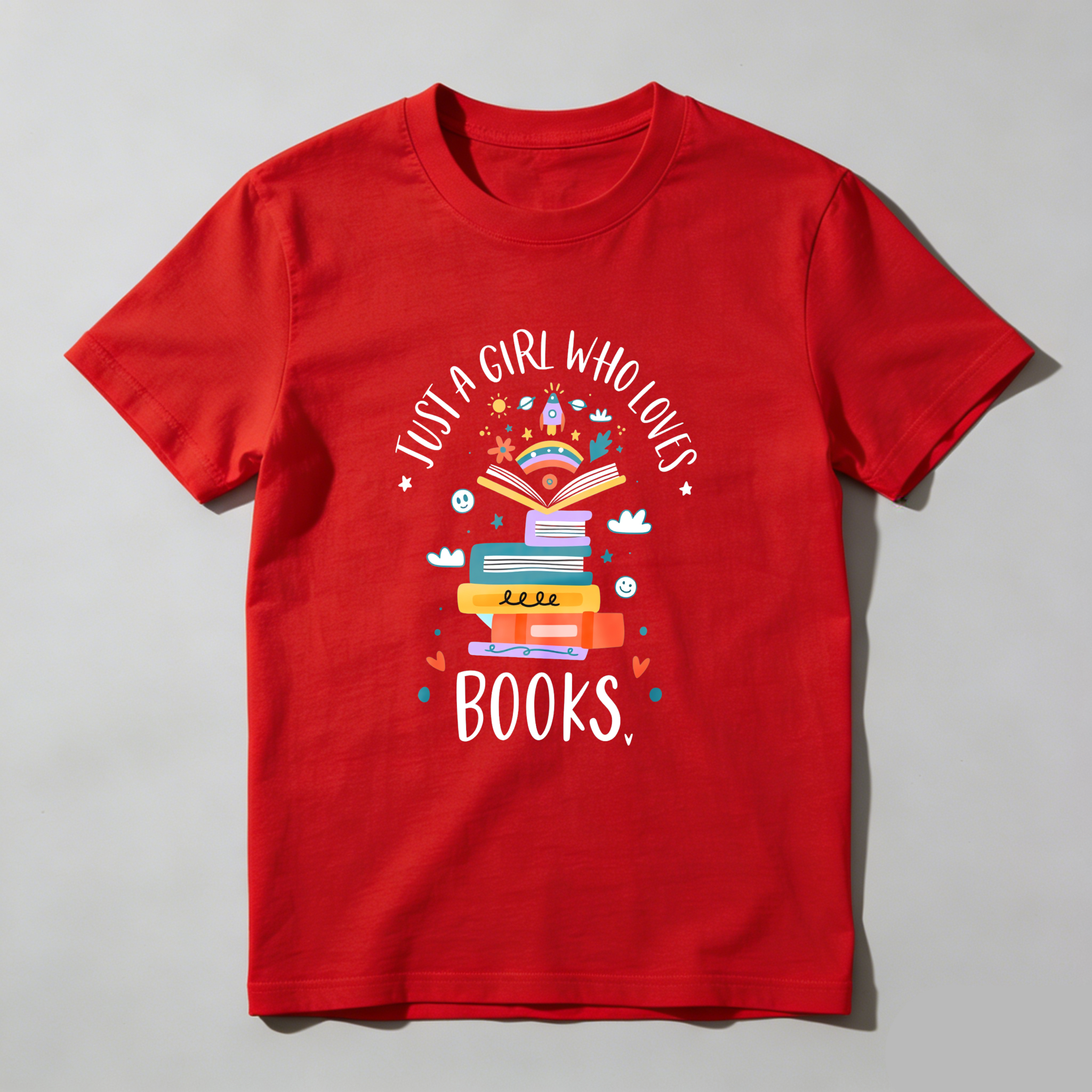 Wardrobecart Just A Girl Who Loves Books Tshirt