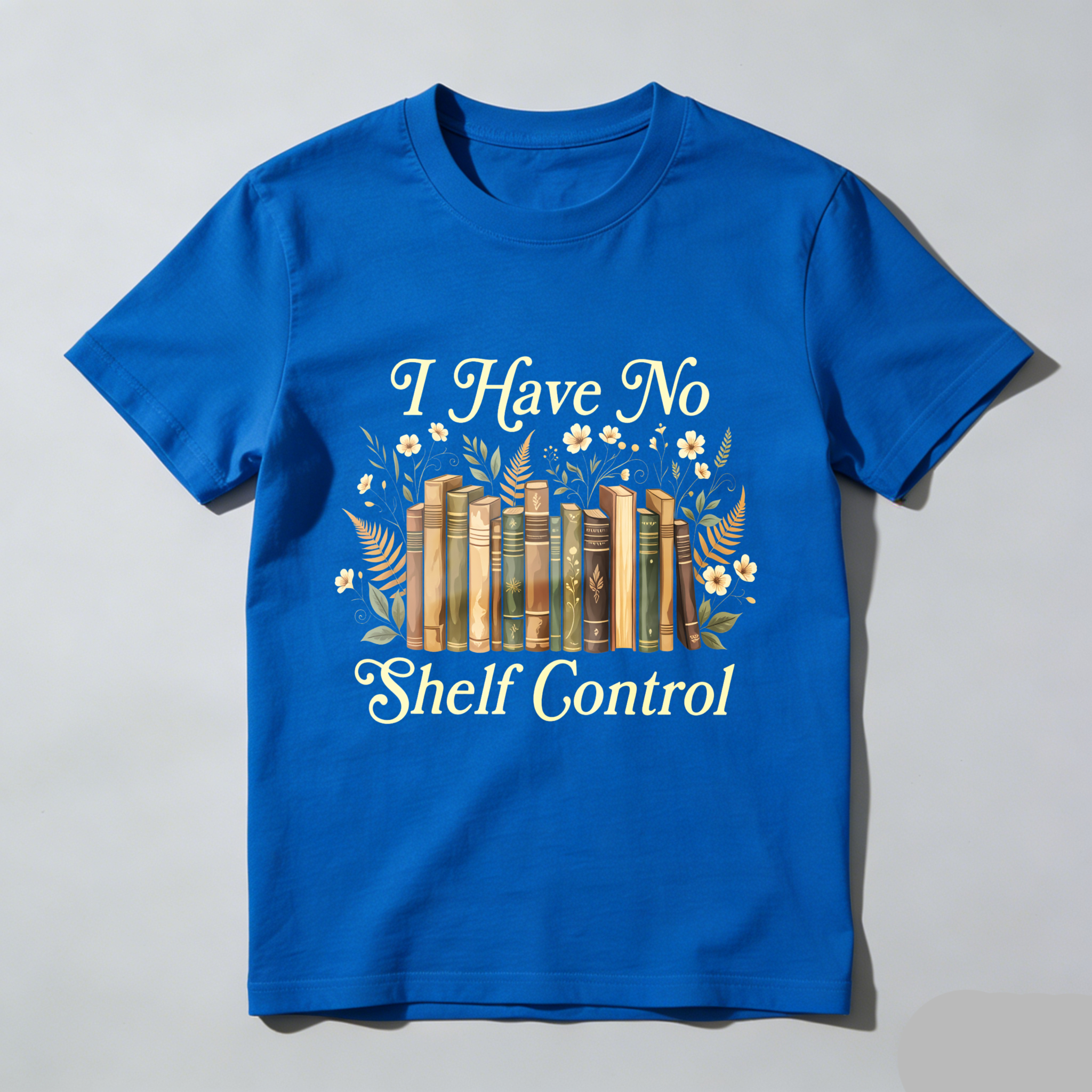 Wardrobecart Bookshelf And Flowers I Have No Shelf Control Unisex Classic T-shirt