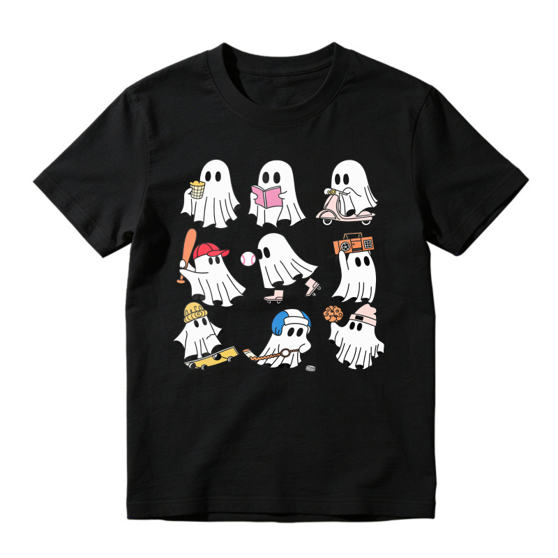 Cute Ghosts Playing Sports And Activities Unisex Classic T Shirt