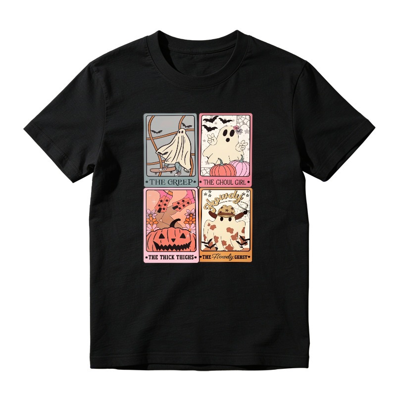 Halloween Tarot Card Ghost Pumpkin Spooky Cute Funny, Unisex Classic T-shirt