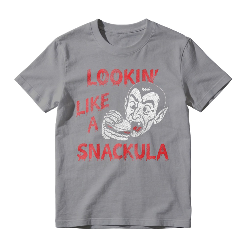 Lookin Like A Snackula Vampire Eating Sandwich Funny Halloween Graphic T-shirt