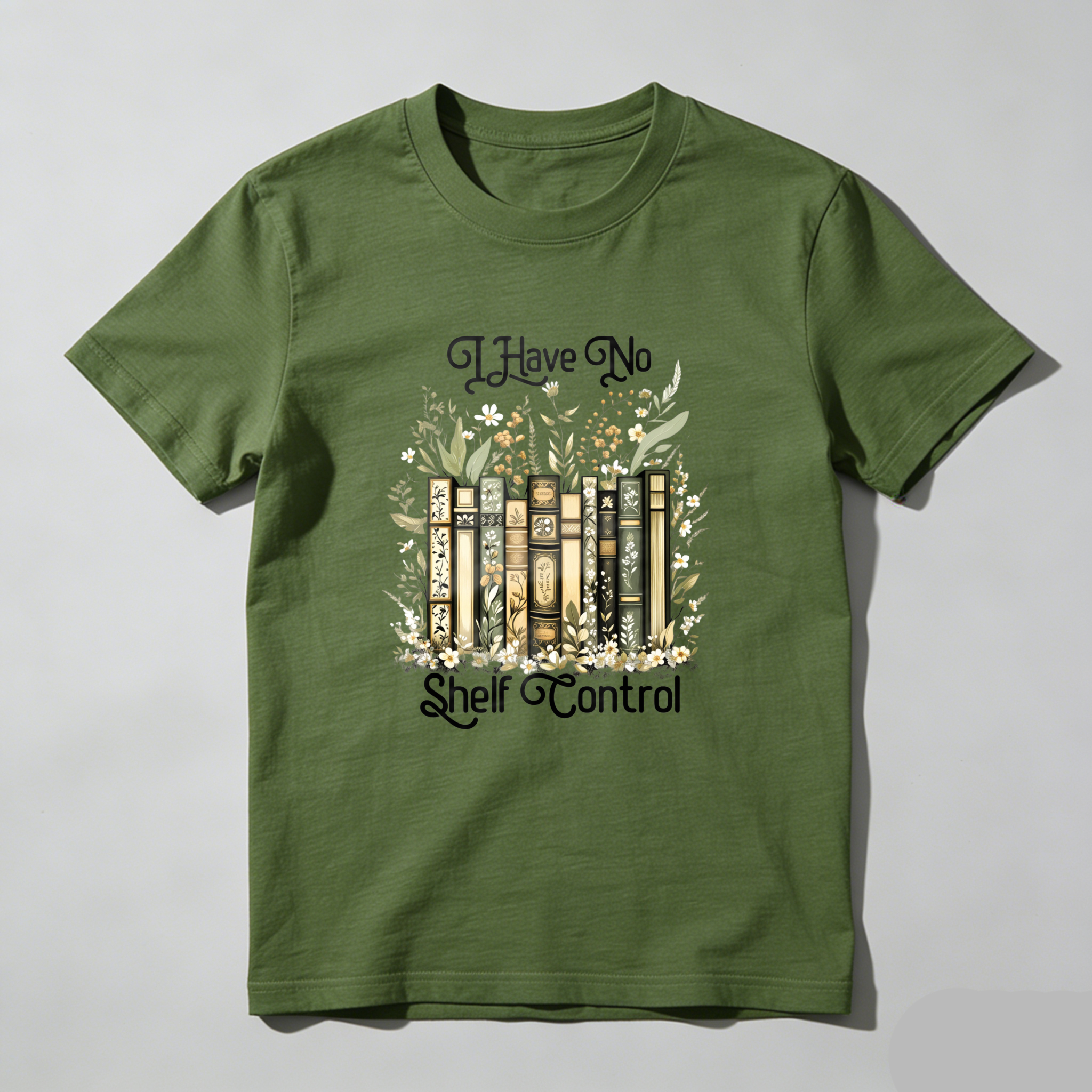 Wardrobecart Books Flowers Leaves Nature Garden Reading Magic Control Tshirt