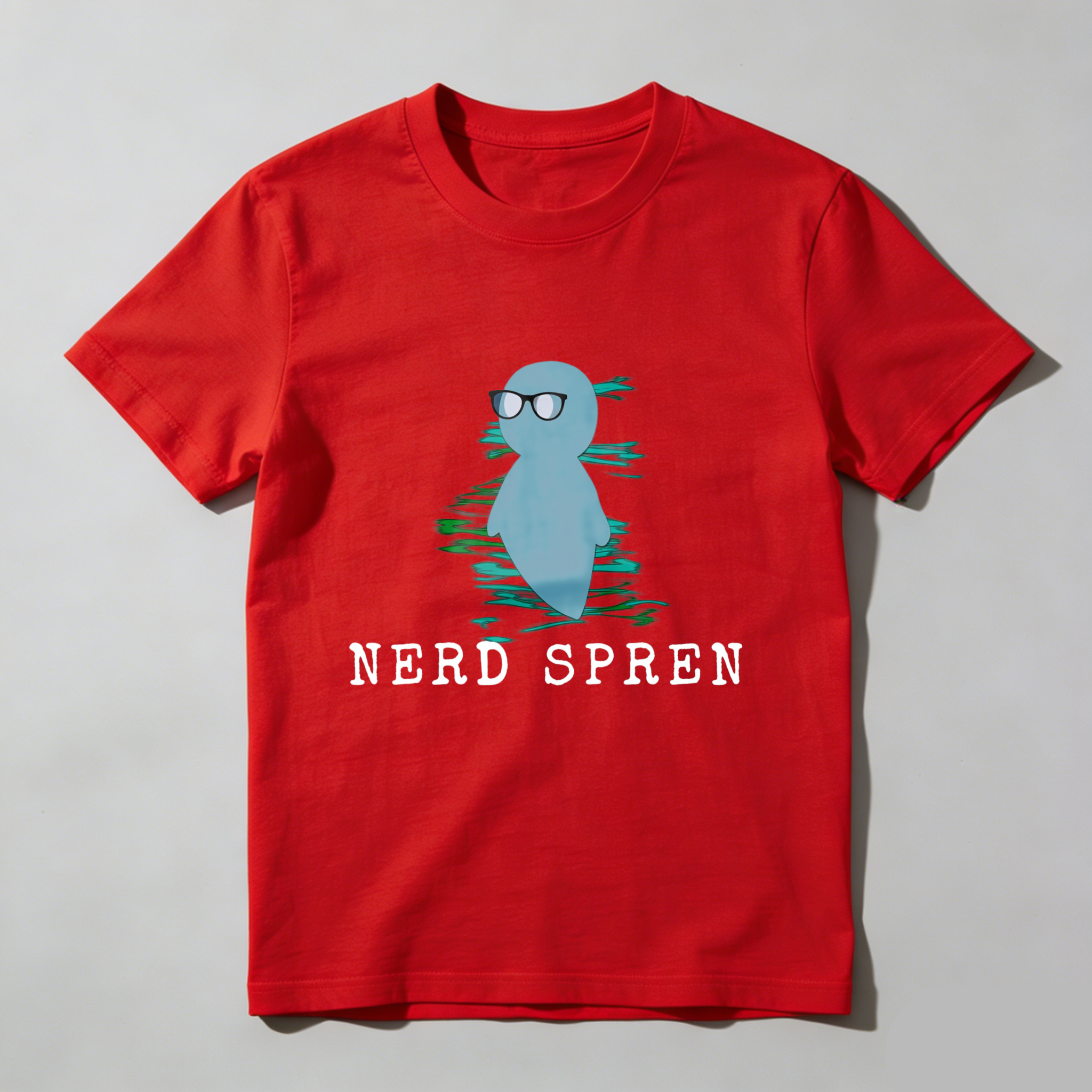Wardrobecart Nerd Spren With Glasses And Water Ripple Effect Tshirt
