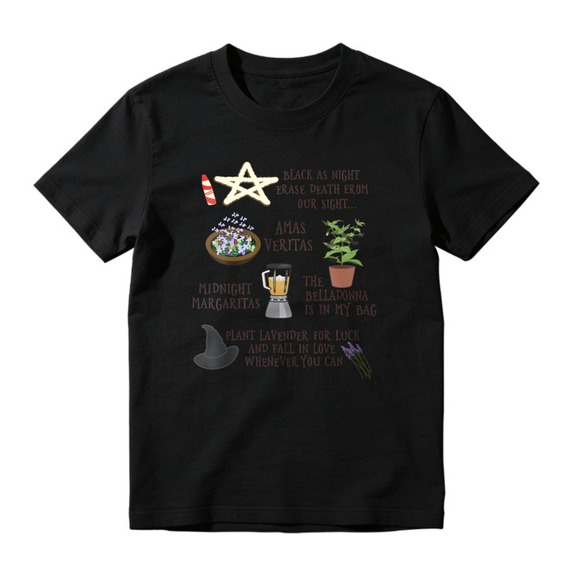 Witchy Aesthetic With Pentagram, Midnight Margaritas, Belladonna Plant And Lavender Quote, Unisex Classic T-shirt