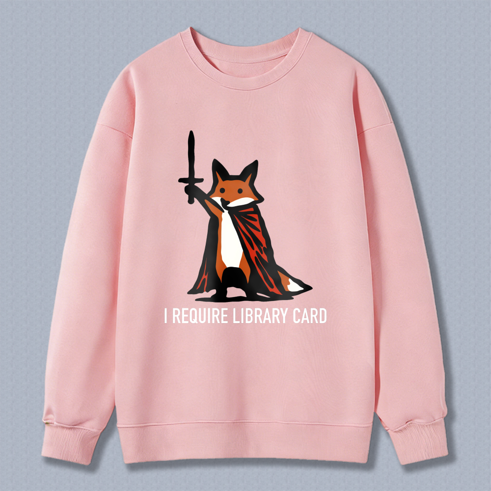 Wardrobecart Fox With Sword And Cape Unisex Classic Sweatshirt