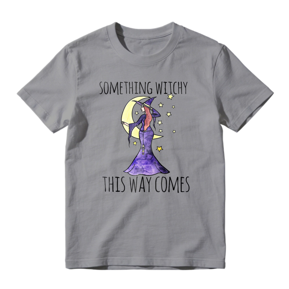 Something Witchy This Way Comes, Witch Moon Stars Graphic, Unisex Classic T-shirt