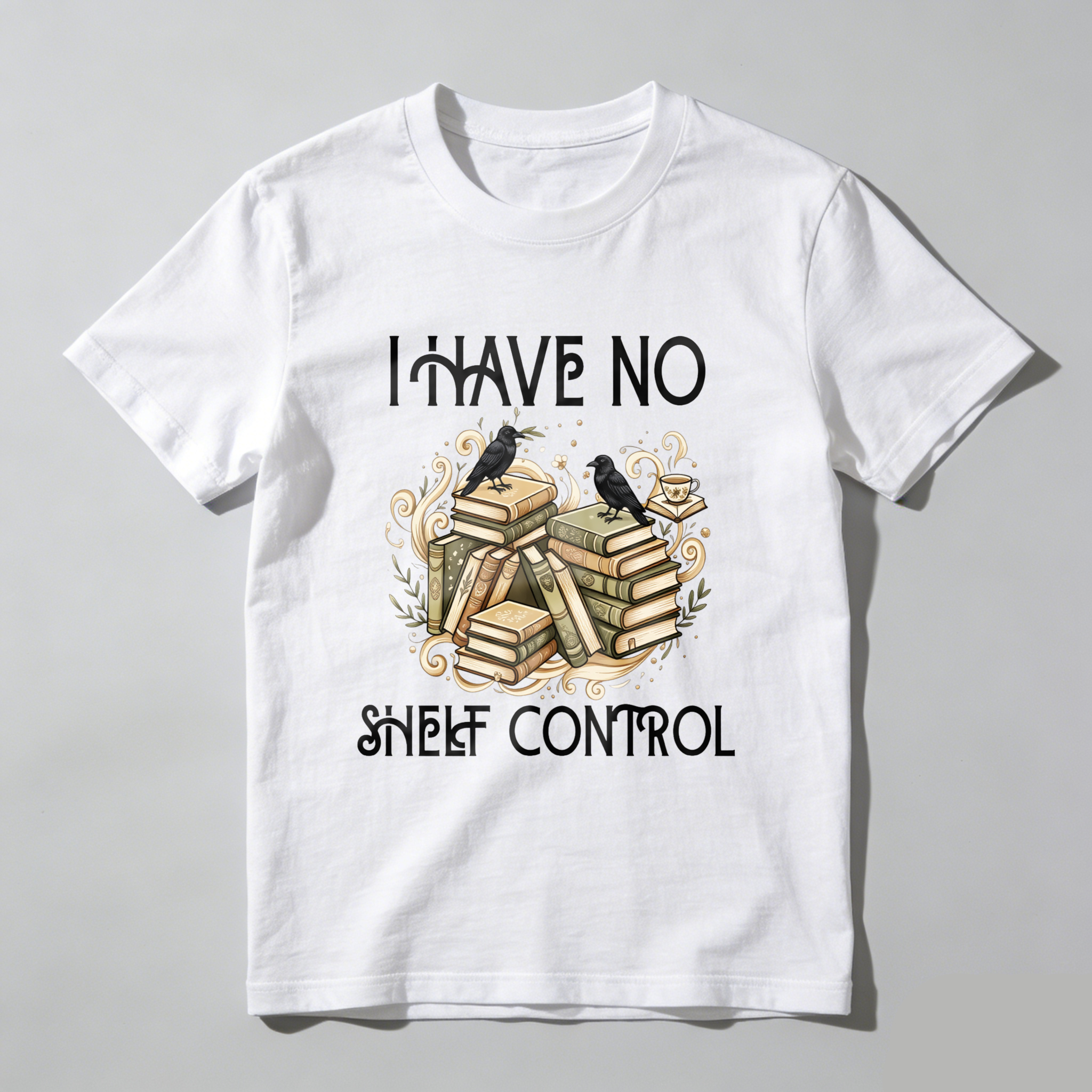 Wardrobecart Books And Birds I Have No Shelf Control Unisex Classic T-shirt