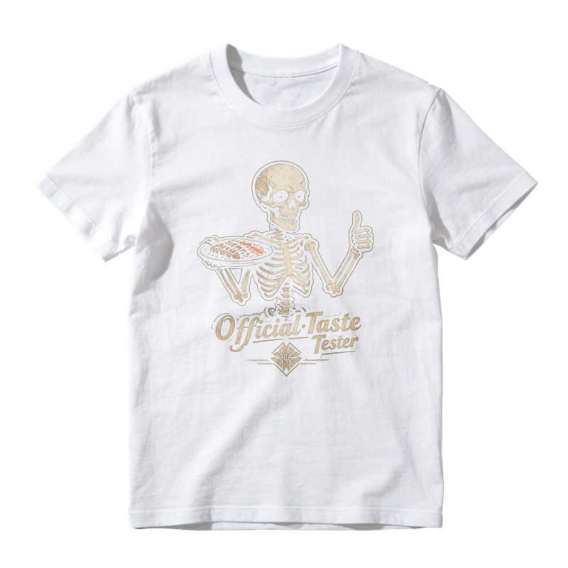 Skeleton Holding Food Plate Official Taste Tester Unisex Classic T-shirt