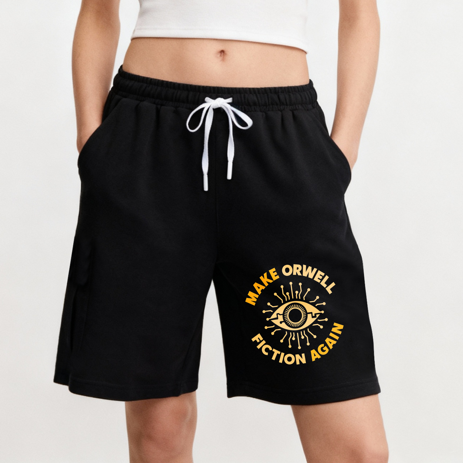 Wardrobecart Make Orwell Fiction Again Eye Design Shorts