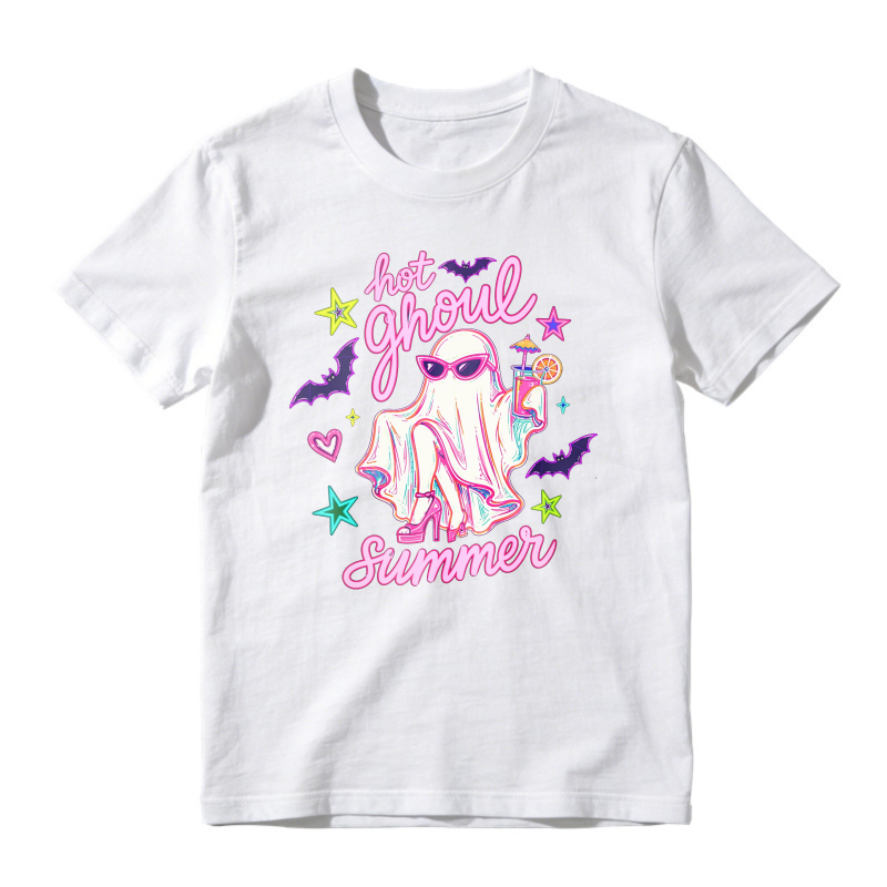 Hot Ghoul Summer Ghost With Sunglasses And Cocktail, Unisex Classic T-shirt