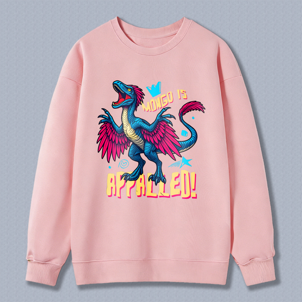 Wardrobecart Dragon With Crown And Text Mongo Is Appalled Unisex Classic Sweatshirt