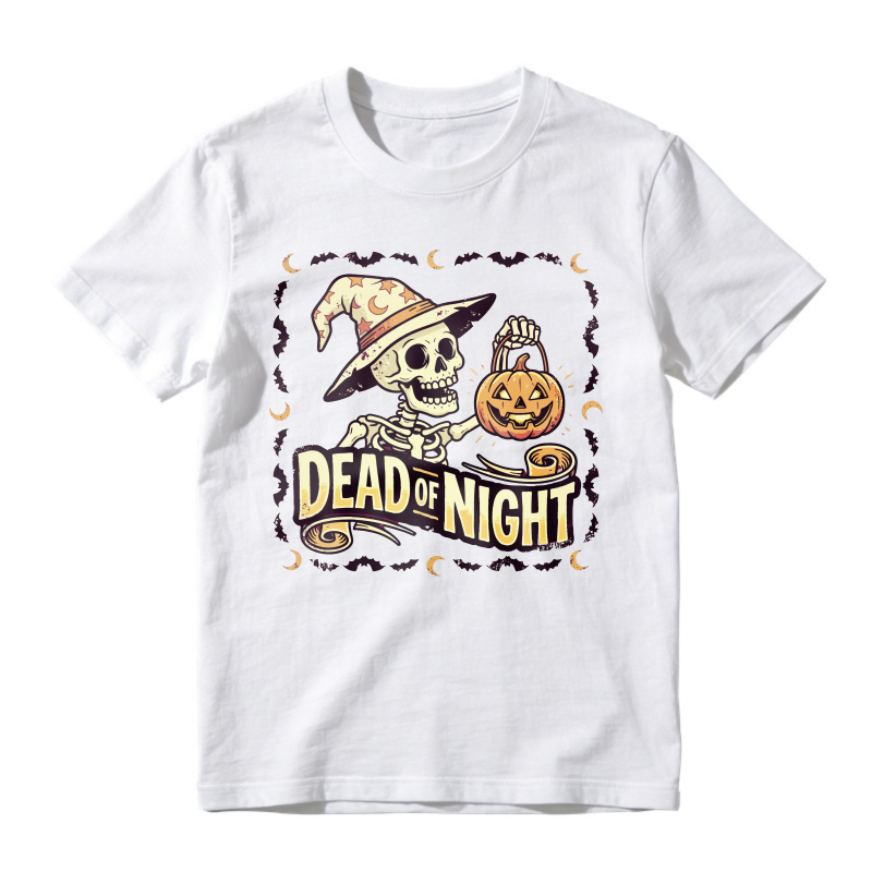 Skeleton Witch Holding Pumpkin Dead Of Night Halloween, Unisex Classic T-shirt
