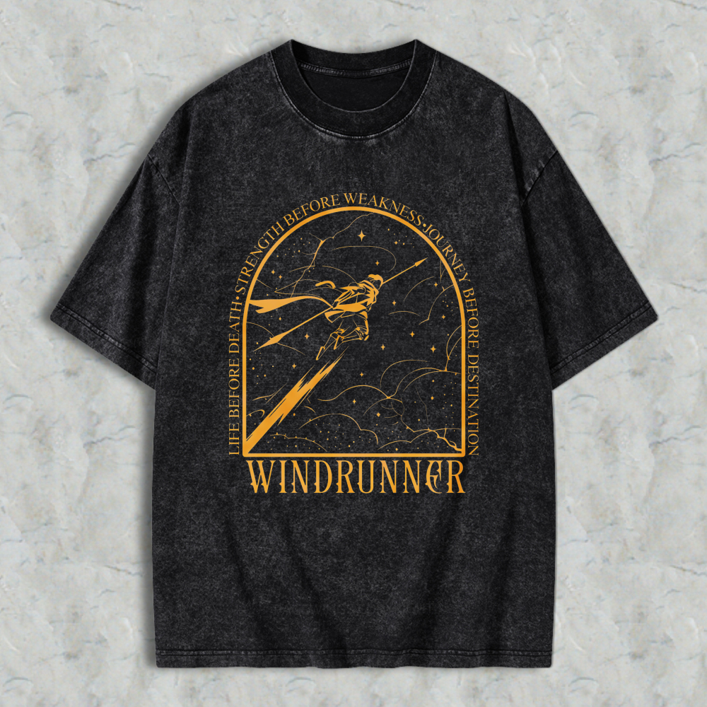 Wardrobecart Windrunner Archer Design With Inspirational Quote Unisex Washed T-shirt