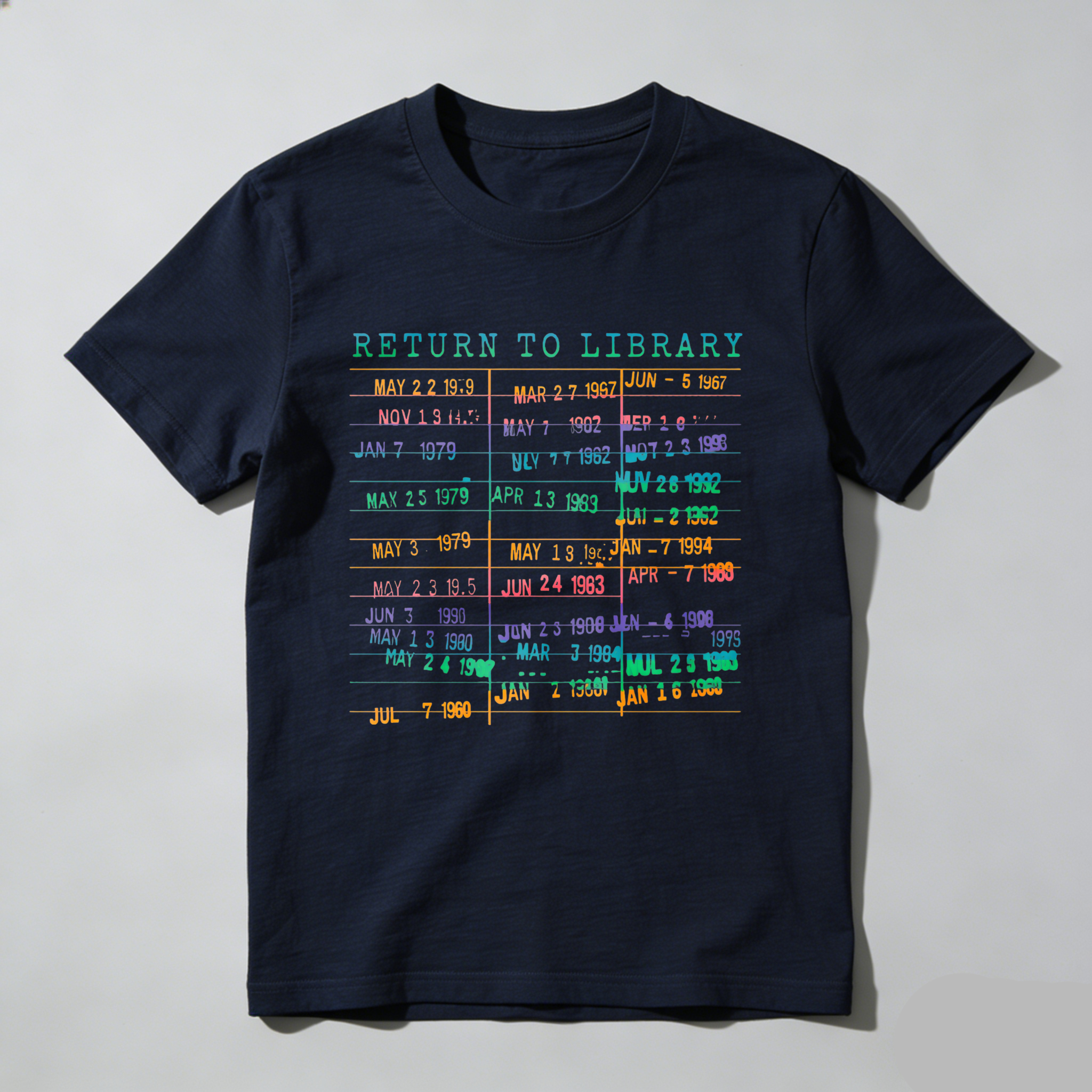 Wardrobecart Return To Library Date List Tshirt
