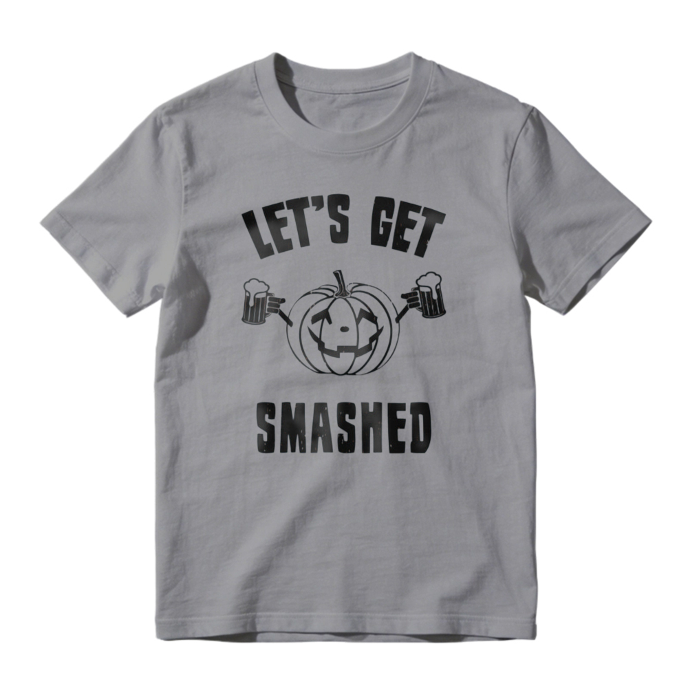 Lets Get Smashed Halloween Pumpkin Beer Mugs Graphic T-shirt