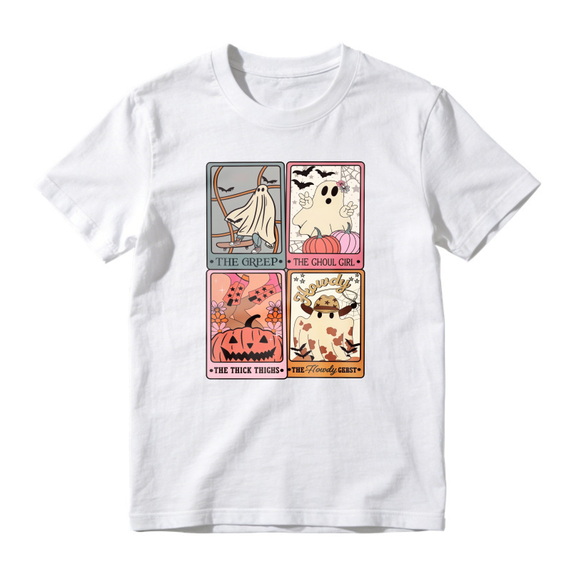 Halloween Tarot Card Ghost Pumpkin Spooky Cute Funny, Unisex Classic T-shirt