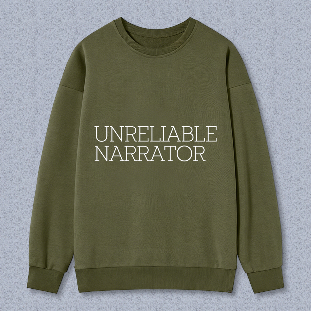 Wardrobecart Unreliable Narrator Unisex Classic Sweatshirt