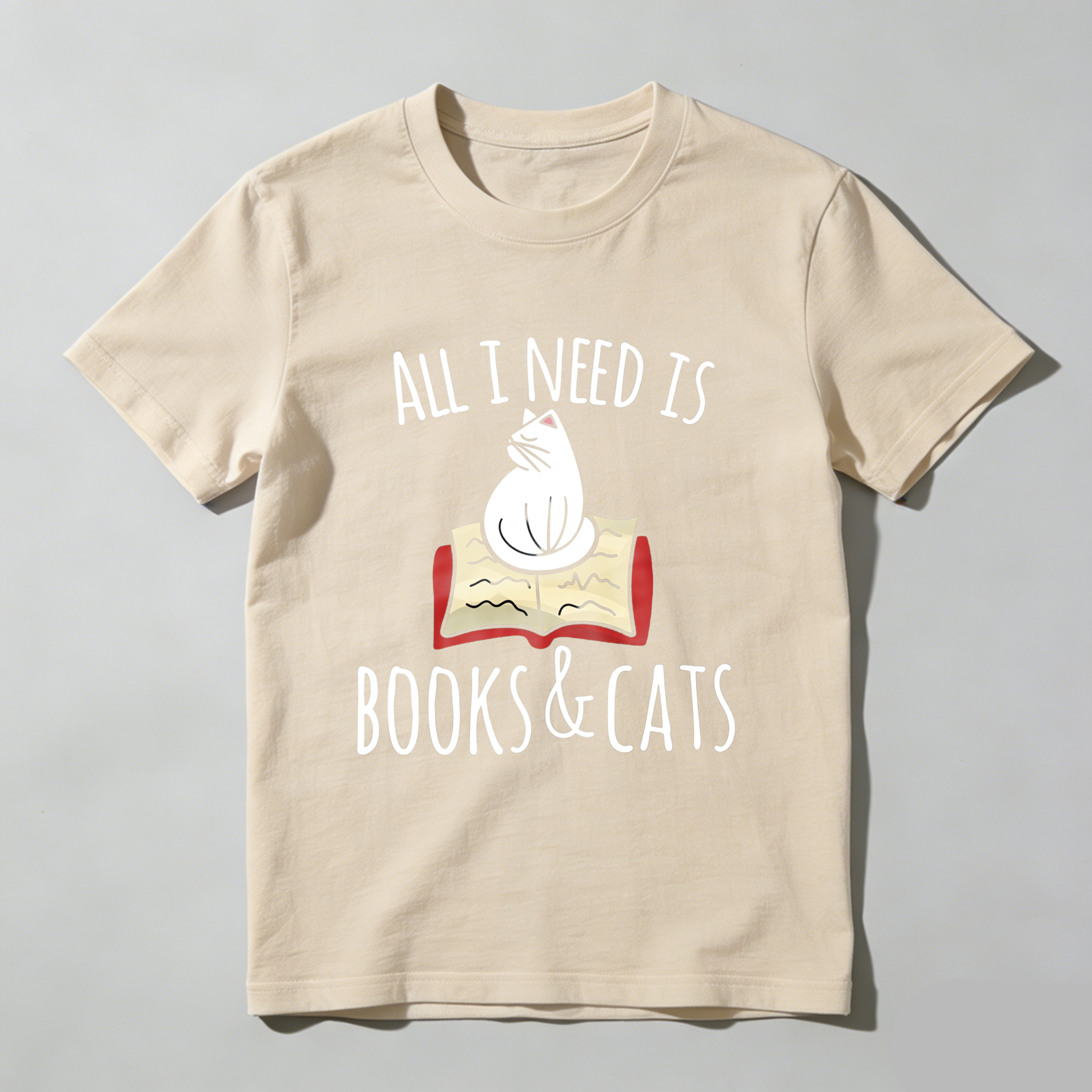 Wardrobecart All I Need Is Books And Cats Tshirt