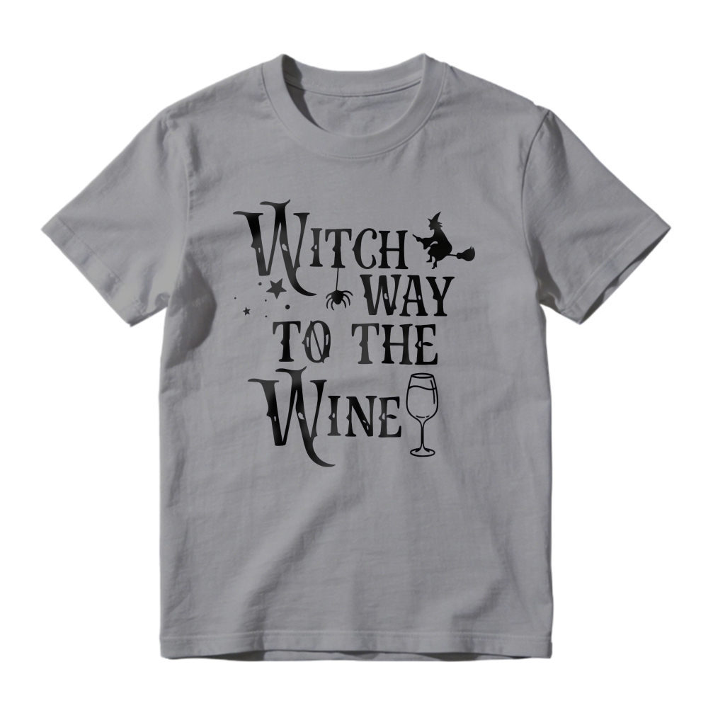 Witch Way To The Wine Halloween Funny Quote Unisex Classic T-shirt