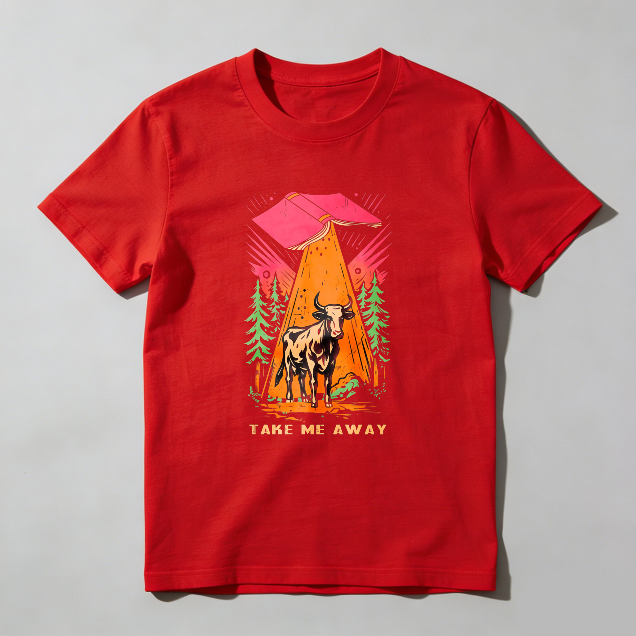 Wardrobecart Mountain Bull Forest Sunset Adventure Take Me Away Tshirt