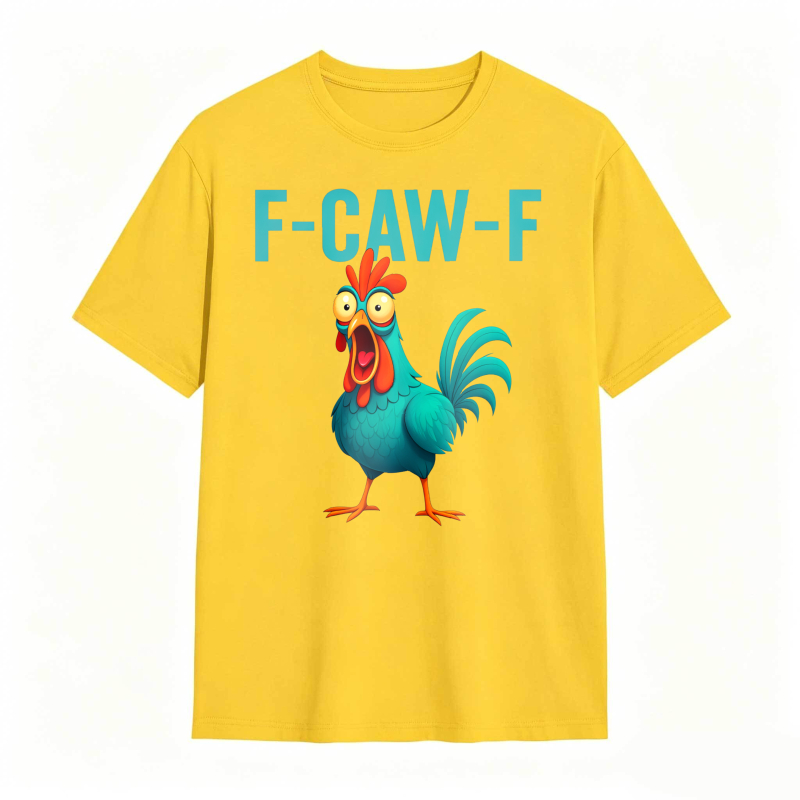 F-CAW-F Chicken Funny Rooster Graphic Tee