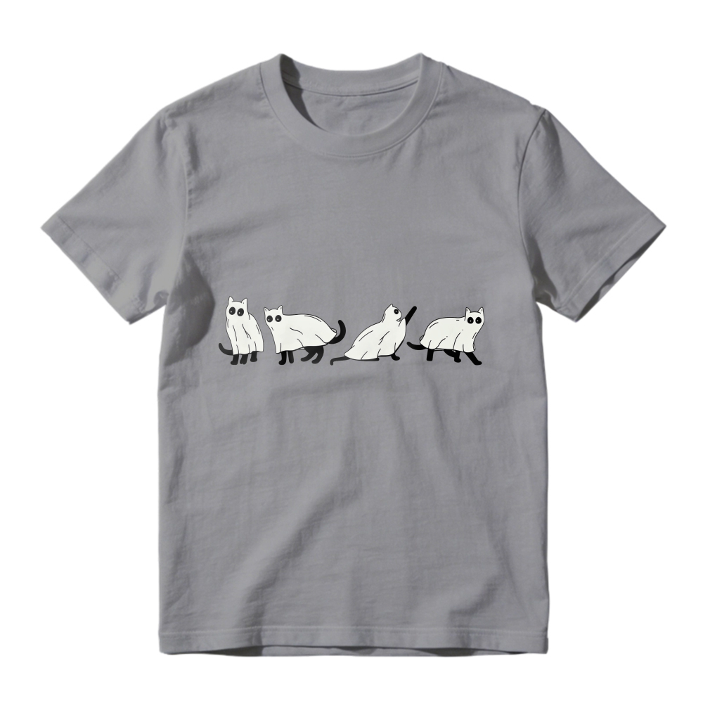 White Line Art Cats Sequence Unisex Classic T-shirt