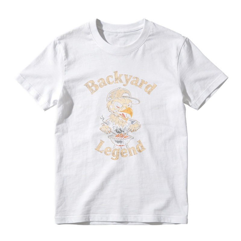 Backyard Legend Skull With Baseball Cap And Grill Unisex Classic T-shirt