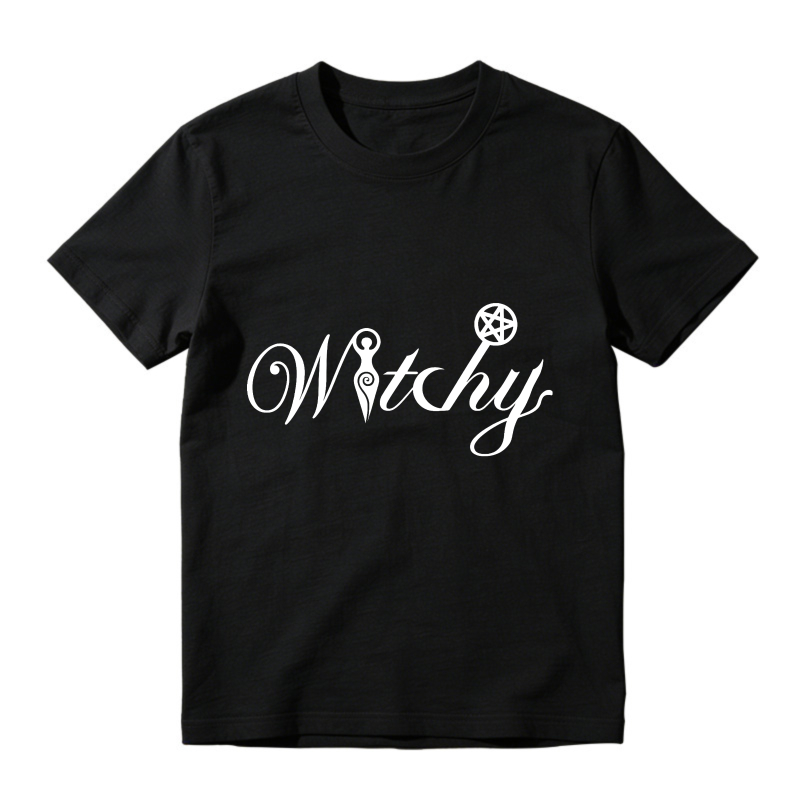 Witchy Pentagram Script Design, Unisex Classic T-shirt