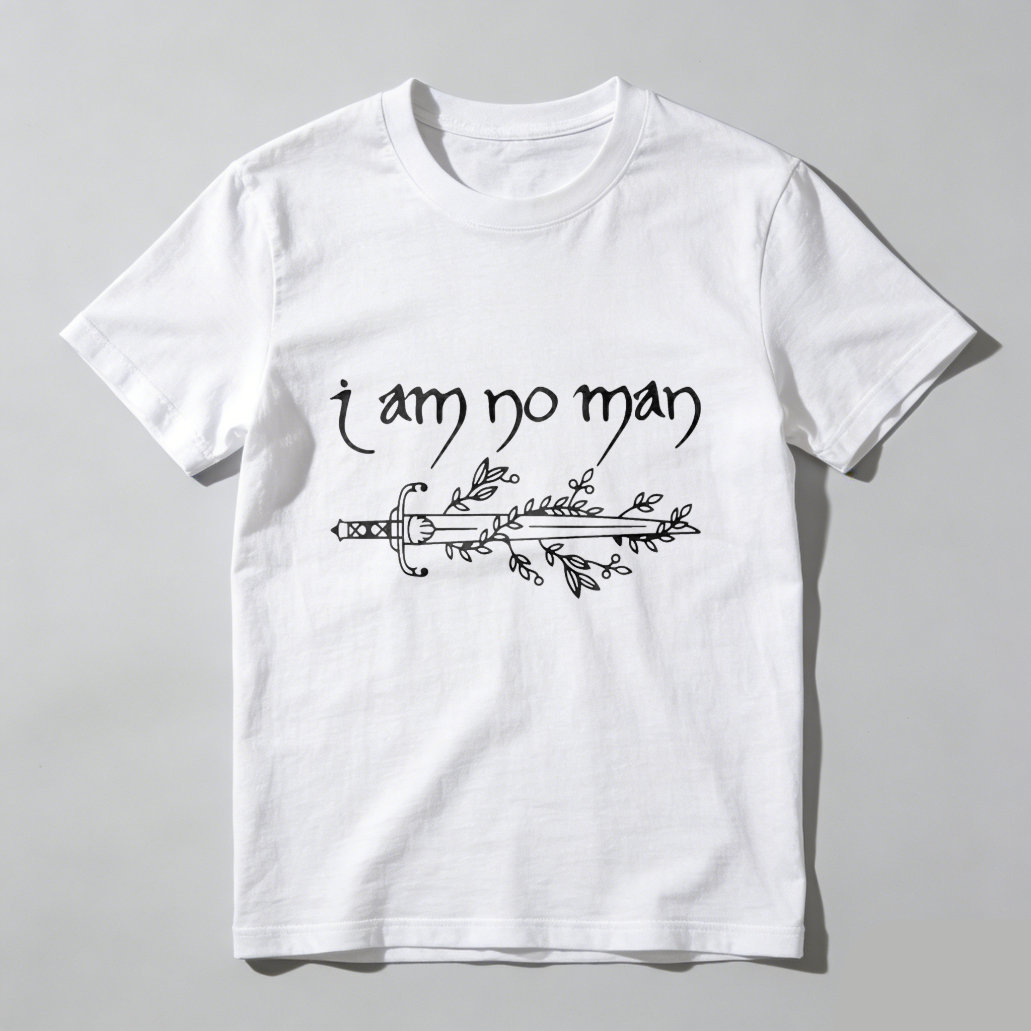 Wardrobecart I Am No Man Sword Design tshirt