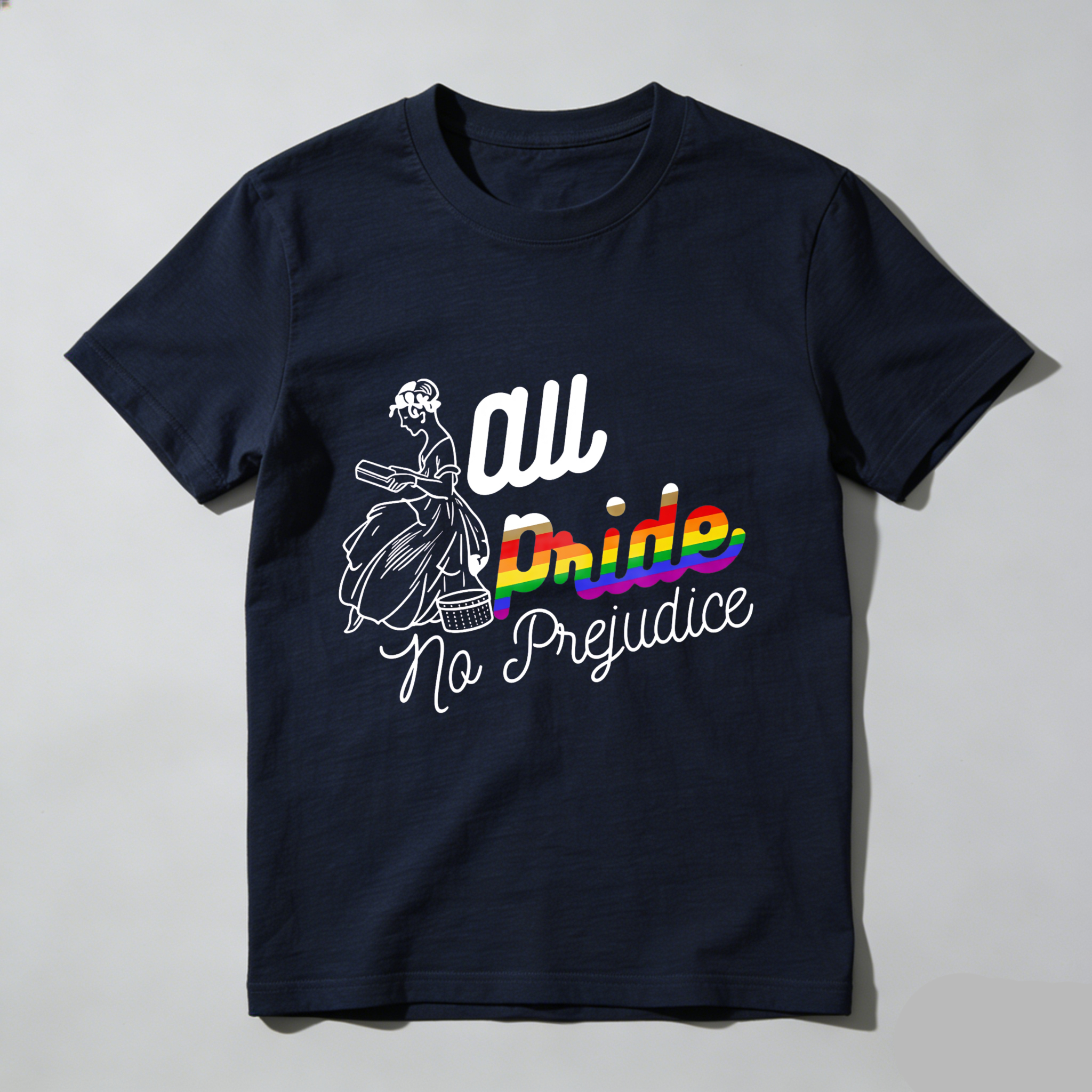 Wardrobecart All Pride No Prejudice Rainbow Design Tshirt