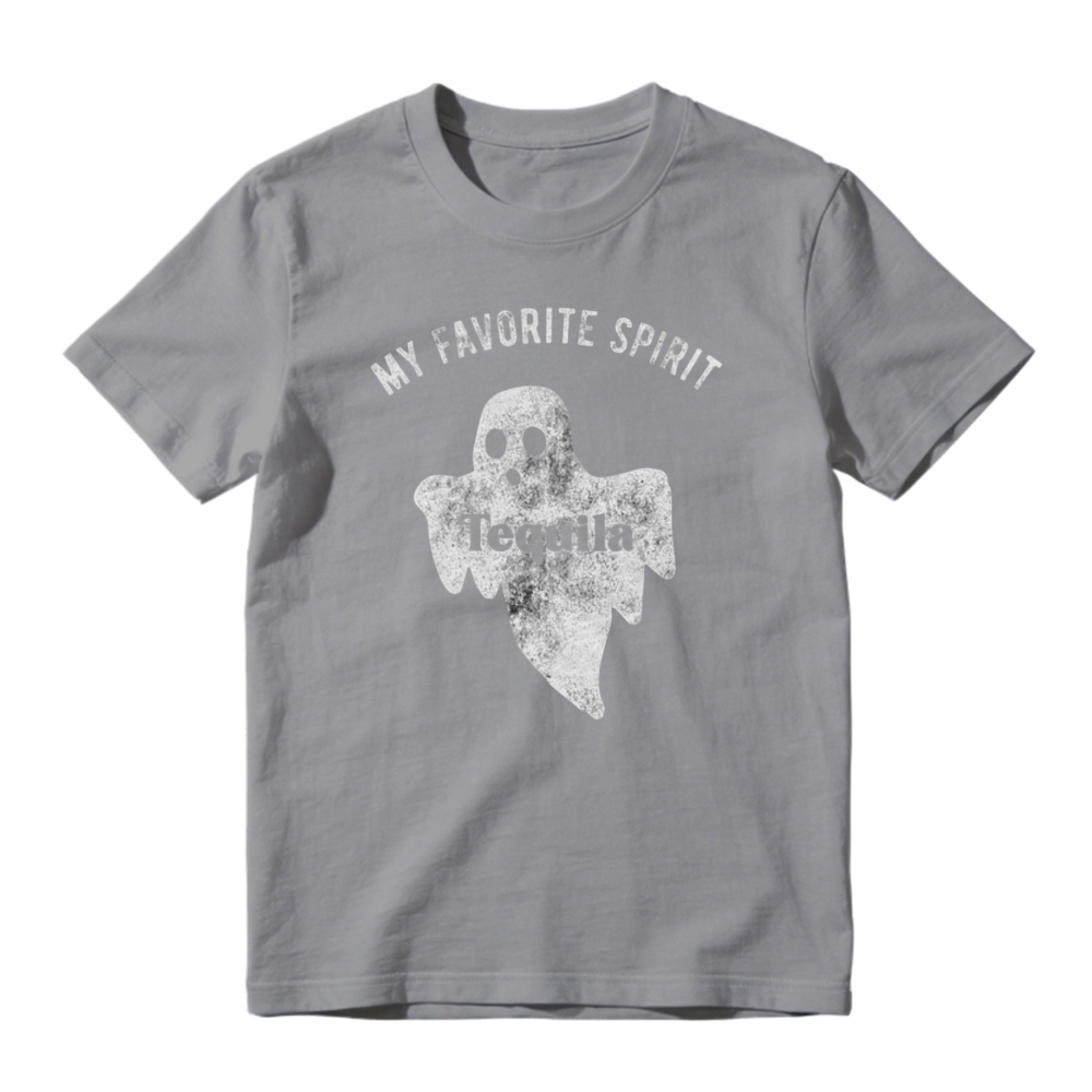 My Favorite Spirit Tequila Ghost Halloween Funny Quote Graphic T-shirt
