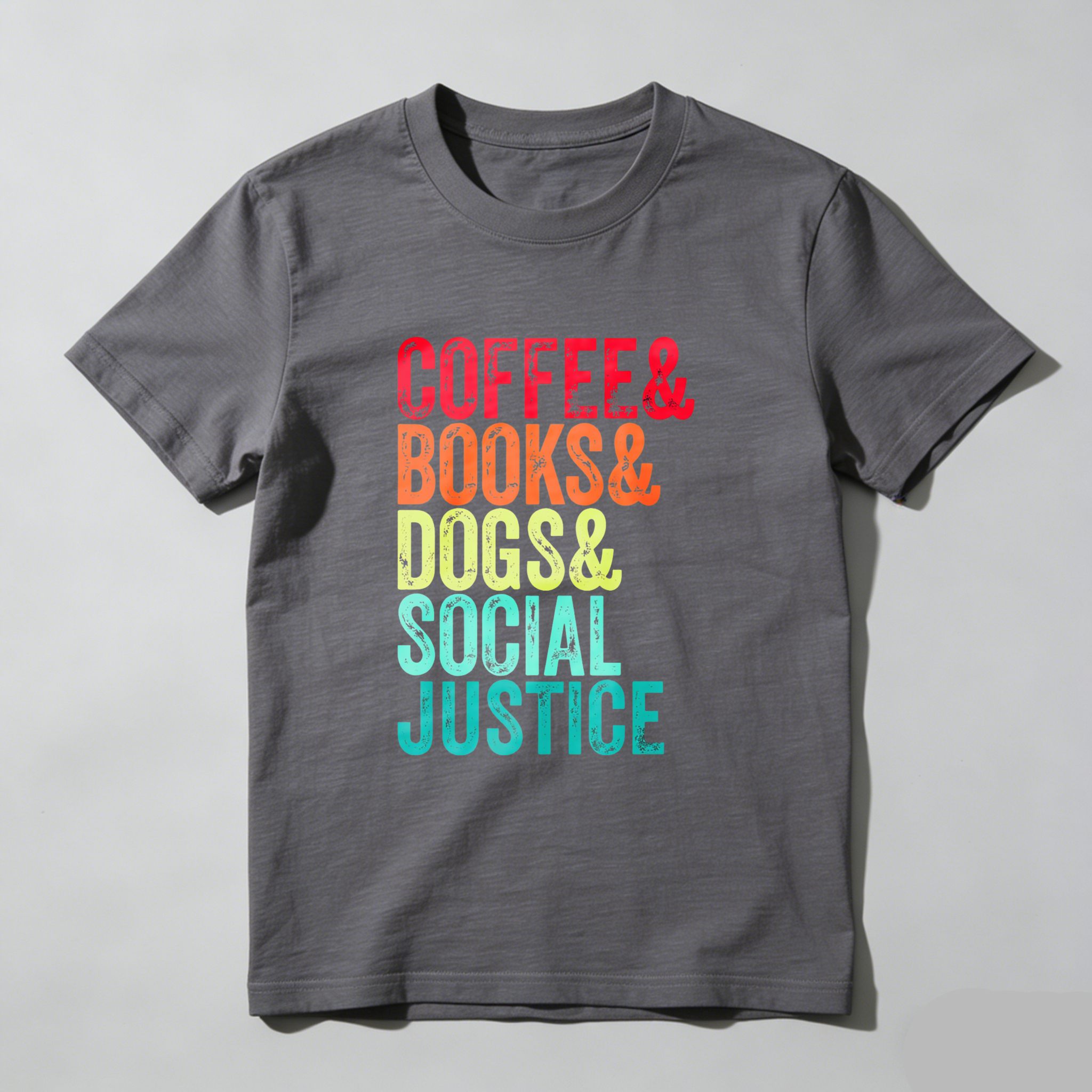 Wardrobecart Coffee Books Dogs Social Justice Tshirt