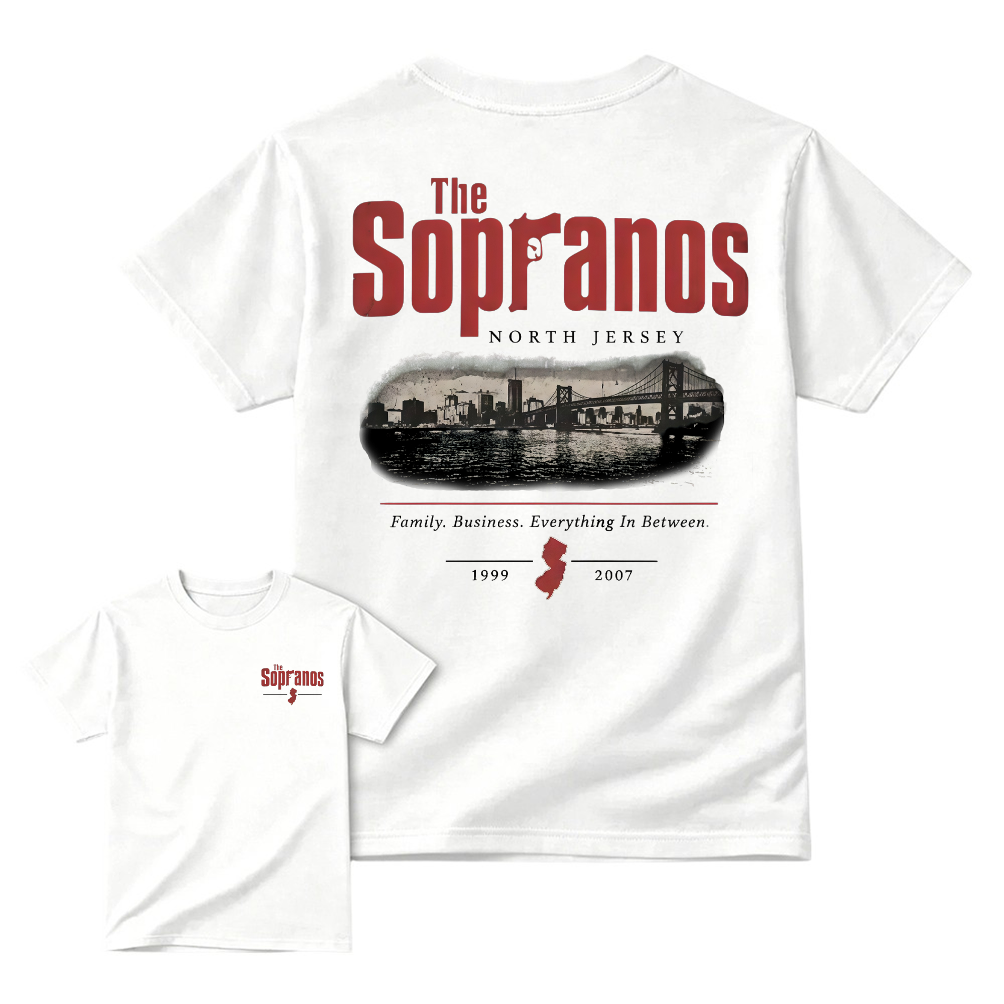 The Sopranos New Jersey Skyline Aesthetic T-Shirt