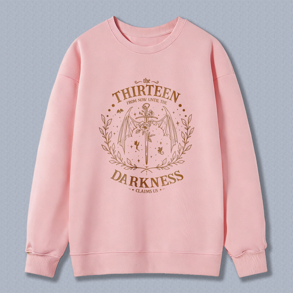 Wardrobecart Thirteen Darkness Design With Winged Sword And Laurel Wreath Unisex Classic Sweatshirt