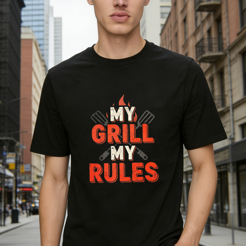 My Grill My Rules Barbecue Flame Spatula Graphic Unisex Classic T-shirt
