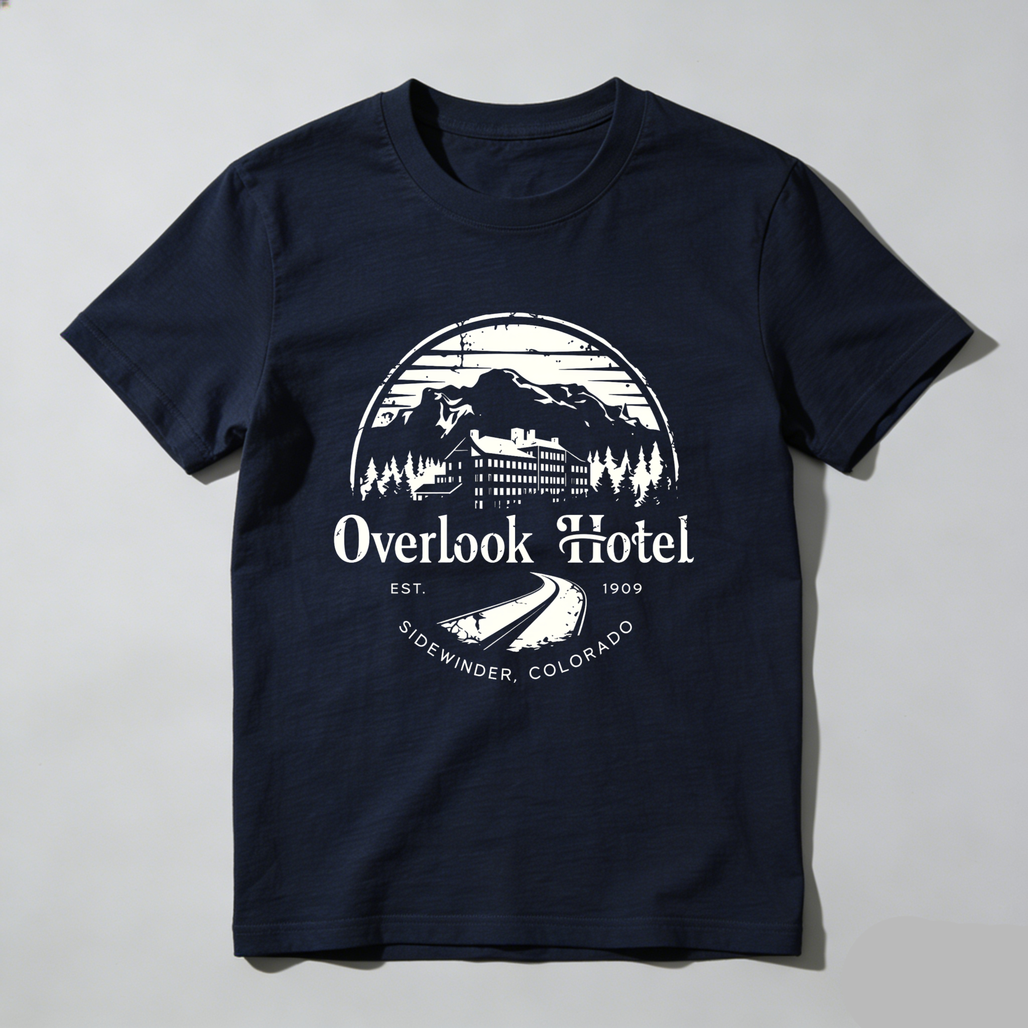 Wardrobecart Overlook Hotel Mountain Scene Design Tshirt